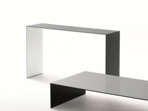 SIO2 BRIDGE - Rectangular crystal console table _ Glas Italia